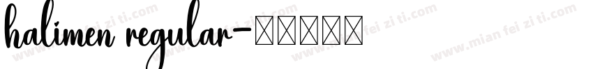 halimen regular字体转换
